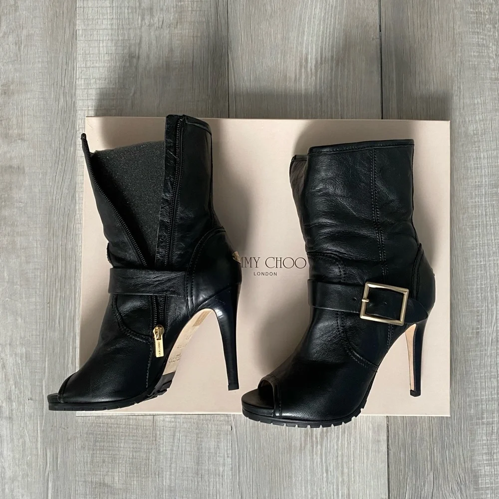 🎉HP🎉JIMMY CHOO BIKER BOOTIES - Picture 10 of 16